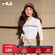 FILA 楊冪同款|斐樂(lè )官方女裝編織衫2025秋新款時(shí)尚休閑修身半拉鏈毛衣 云白-WT M 165/84A/M