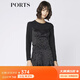 PORTS寶姿 新品女裝優(yōu)雅圓領提花魚尾下擺連衣裙SA9D004GFB012 黑色 L (8)