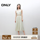 ONLY2025夏季新款肌理感復古U型領(lǐng)無(wú)袖中長(cháng)款連衣裙女|125207047 A61青瓷灰綠色 M
