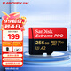 閃迪（SanDisk）256GB TF（MicroSD）內(nèi)存卡 A2 4K V30 U3 C10 至尊超極速移動(dòng)存儲(chǔ)卡 讀速200MB/s 寫速140MB/s