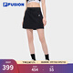FILA FUSION斐樂潮牌梭織裙女2025夏新款時尚休閑基礎(chǔ)半身裙短裙 正黑色-BK S 160/62A/S