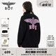 BOY LONDON【絢爛煙火】秋提花撞色大V領(lǐng)毛衣針織開(kāi)衫N64004 黑色 S