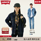 Levi's李維斯情侶同款美式經(jīng)典復古休閑時尚潮牌修身牛仔夾克外套 深藍色 M