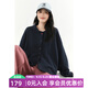 飛鳥(niǎo)和新酒2025秋新款時(shí)尚女裝上衣短款寬松純棉小個(gè)子繡花外套女 深藍(lán)HRH08 【預(yù)售9月25日發(fā)貨】 M