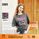森馬（Semir）短袖t恤女中長(cháng)款寬松顯瘦萌寵印花上衣2025夏裝新款透氣套頭衫 褐灰20867-系蝴蝶結的小狗 M
