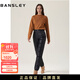 班仕利品牌羽絨褲女士外穿白鵝絨加厚東北防風(fēng)棉褲哈爾濱防寒保暖 黑色加厚鵝絨褲 S  【加厚保暖】
