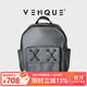 VENQUE范克城市輕戶(hù)外旅行雙肩包大容量設計感小眾皮質(zhì)通勤電腦背包防水 Graphite 水泥灰