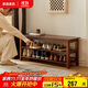 家逸實(shí)木換鞋凳入戶(hù)門(mén)口鞋柜可坐穿鞋凳家用多層鞋架進(jìn)門(mén)玄關(guān)長(cháng)條凳