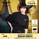 BOY LONDON【滿(mǎn)天星】春夏男女同款短袖漸變燙鉆印花時(shí)尚T恤N01107 黑色 M