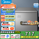 美的（Midea）專(zhuān)利減霜KMF囤貨冰柜 冷藏冷凍冷柜轉換節能大冰柜臥式家用商用冰柜小冰柜國家補貼冰箱 【減霜80%】143L*適合三口之家 143L