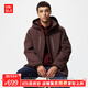 優(yōu)衣庫【狂歡價(jià)】男裝高性能復合連帽外套保暖夾克含羽絨478277 19 酒紅色 L