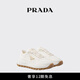 PRADA/普拉達【禮物】女士徽標飾羊皮革運動(dòng)鞋 象牙色 37