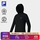 FILA 斐樂官方女士針織連帽外套2025秋健身運(yùn)動基礎(chǔ)防曬上衣