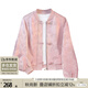 她池新中式棒球服外套女2025秋裝新款寬松款盤扣國風(fēng)上衣夾克