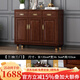 艾斯福 全實(shí)木鞋柜門(mén)口入戶(hù)柜玄關(guān)柜新中式隔斷柜多功能儲物收納柜鞋架 三抽三門(mén)