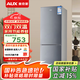 奧克斯（AUX）冰箱雙開(kāi)門(mén)小戶(hù)型家用二門(mén)冷凍冷藏保鮮柜 宿舍出租房辦公室節能省電 低音飲料柜小型電冰箱加厚 一級能效 勻冷微霜 150升 星河灰