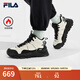 斐樂(lè )（FILA）滿(mǎn)天星中幫加絨老爹鞋女鞋休閑鞋24冬季保暖厚底運動(dòng)鞋 斑鳩黃/黑-TB 40