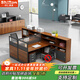 時(shí)仁（ShiRen）辦公桌組合辦公家具財務(wù)辦公桌公司屏風(fēng)職員工位簡(jiǎn)約現代辦公室 T型雙人位【帶柜不帶椅】