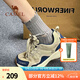 駱駝（CAMEL）盤龍女鞋新款防滑防水休閑鞋耐磨運(yùn)動鞋緩震徒步鞋戶外登山旅游鞋 FB22236784，卡其/藍(lán)，女 密網(wǎng)版 36