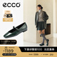愛(ài)步（ECCO）芭蕾舞鞋女 25年新款百搭方頭淺口單鞋瑪麗珍女鞋 舞悅234343 藻綠色23434301592 37