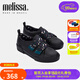 Melissa（梅麗莎）新款系魔術(shù)貼平底純色板鞋女士休閑鞋33713 黑色/紫色 36 （35-36碼）