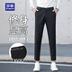 羅蒙（ROMON）九分褲男秋冬季新款加厚保暖彈力松緊腰頭商務(wù)通勤休閑褲子 黑 33