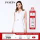 PORTS寶姿 新品女裝條紋西裝領(lǐng)無(wú)袖連衣裙ALN8D078FFB009 米白色條紋 8