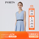 PORTS寶姿春夏新品女裝V-領(lǐng)無(wú)袖中長(cháng)連衣裙LM8D079MFT022 霧藍色 XS (2)