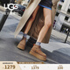UGG秋季女士時(shí)尚舒適圓頭保暖厚底休閑經(jīng)典迷你短靴雪地靴1168170 CHE | 栗色 37