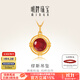 明牌珠寶足金黃金繆斯紅色琺瑯圓形吊墜項墜掛件AFC0725工費450 足金古典吊墜 約2.77克