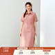 纖莉秀大碼女裝甜酷風(fēng)工裝連衣裙休閑顯瘦中長(cháng)裙胖mm夏裝新款0761 粉色 XL
