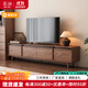 慕瀾復古實(shí)木電視柜組合中古風(fēng)客廳2025新款小戶(hù)型家用落地儲物收納柜 200*40*52cm電視柜FC3003
