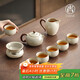 尚言坊汝窯功夫茶具整套高檔家用陶瓷泡茶壺茶杯器具全套裝中秋節禮物