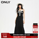 ONLY秋冬時(shí)尚V領(lǐng)蛋糕裙吊帶中長(cháng)款連衣裙女|123407018 H1Z 黑色BLACK M 165/84A