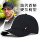 NEARRLEN奢侈高端品牌帽子男秋冬新款大頭圍棒球帽男士百搭硬頂中年鴨舌帽 GKVO三杠 黑色 XL 特大碼（60-65cm）可調節