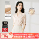 晚白【新品】高級(jí)感緞面短袖襯衫女2025秋款洋氣百搭V領(lǐng)襯衣上衣 香檳色 M