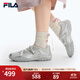 FILA斐樂(lè )官方女鞋復古涼鞋2025夏新款芭蕾涼鞋沙灘涼拖鞋休閑鞋 太空銀/白瑪瑙灰-SW 36