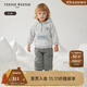 Teenie Weenie Kids小熊童裝秋冬季男寶寶雙面絨溫暖連帽套頭衛(wèi)衣 灰色 110cm