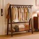 家逸實(shí)木衣架落地立式掛衣架臥室專(zhuān)用衣帽架入戶(hù)置物架子客廳晾衣架