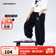 Converse匡威童裝兒童運動長褲2025年夏季新款褲子男女童寬松束腳運動褲 正黑色 130 /56 【建議身高116-122cm】