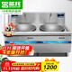 圣托（Shentop）大型商用電磁爐 30kW雙炒電磁灶 酒店飯店工程電炒鍋 雙頭電磁大鍋灶 STC-B2300