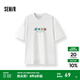 森馬（Semir）短袖T恤男小眾設(shè)計(jì)感卡通印花情侶裝2025夏新款涼感上衣學(xué)生 本白10101 S