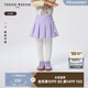 Teenie Weenie Kids小熊童裝25年新款女寶甜美可愛(ài)假兩件打底裙褲 紫色 100 cm