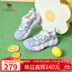 駱駝（CAMEL）【迪麗熱巴同款】檸萌丑萌鞋女運動(dòng)休閑鞋 L25A202062 米/藍  38