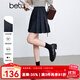 百圖betu女裝2025春季新款半身裙時(shí)尚學(xué)院風(fēng)顯瘦百褶裙裙子女2501T52 寶蘭 L