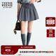 Teenie Weenie小熊女裝半身裙2025秋季新款甜美俏皮約克褶格子短裙 藏青色 M