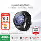 華為（HUAWEI）手表WATCH 5【咨詢(xún)享優(yōu)惠】智能運動(dòng)健康eSIM獨立通話(huà)血氧呼吸體溫監測風(fēng)險評估男女士朋友4Pro 46mm蒼穹黑丨黑色氟橡膠表帶【皮表帶+貼膜】