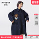 幻走（MOVEUP）冬季新款.FUN系列翻領(lǐng)大口袋動(dòng)物繡花設(shè)計(jì)師寬松牛仔外套女 牛仔藍(lán) L