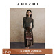 致知ZHIZHI 珠光令 光澤感絲絨簡約長半裙提花天鵝絨25年秋季新款 琥珀棕 L