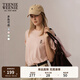 Teenie Weenie小熊女裝T恤2025夏新款清新馬卡龍活力純色圓領(lǐng)短袖 淺粉色 M